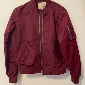 Wilfred Free Burgundy Bomber Jacket